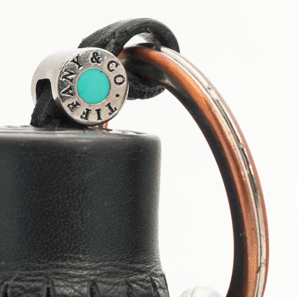 Tiffany & Co. Black Leather Fringe Tassel Keychain - Picture 4 of 4